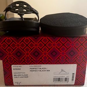 Tori Burch Miller Cloud Calf Leather Sandal